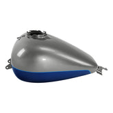HR3 Superior Blue / Billet Silver Fuel Gas Tank For 2008-2023 Harley Touring Models